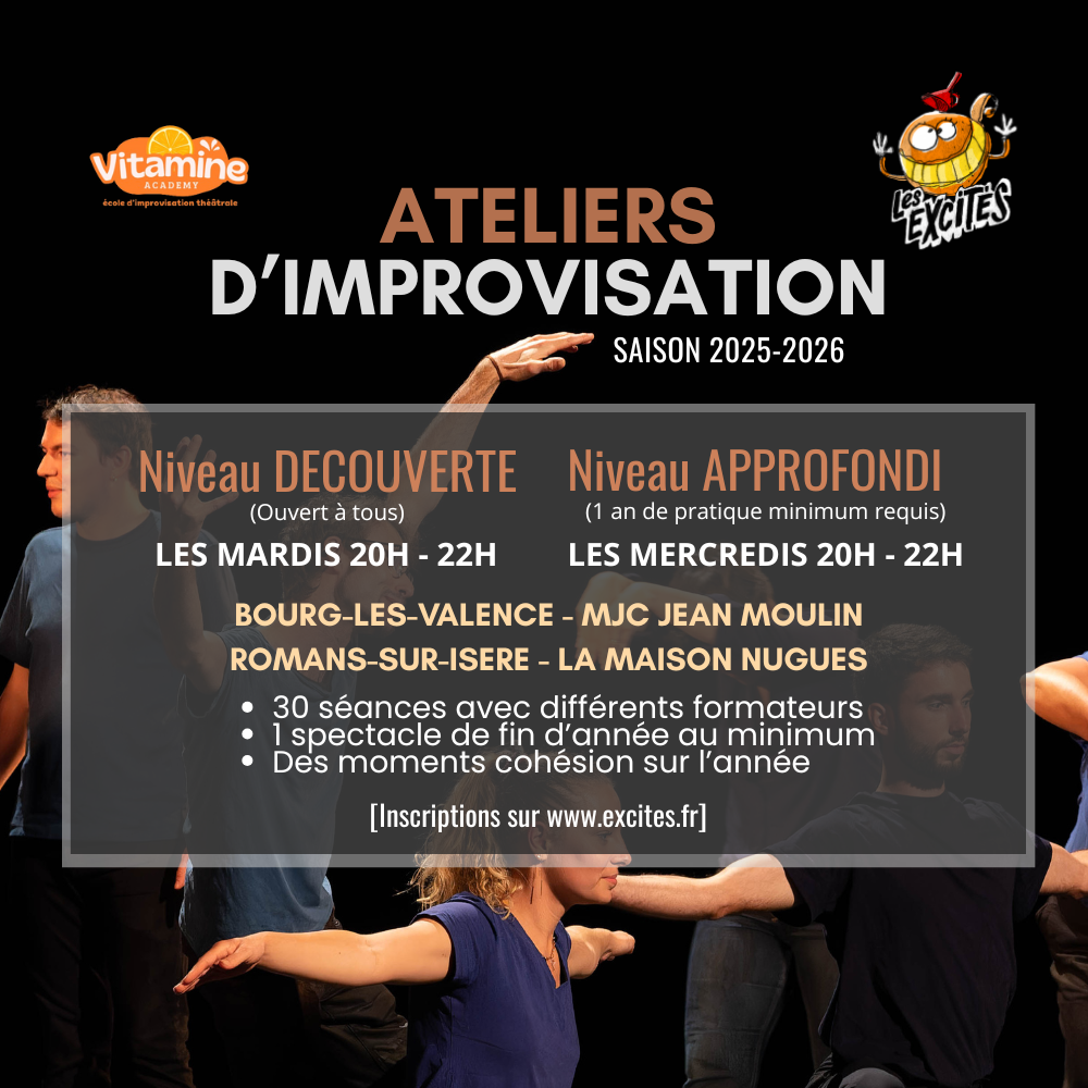 Inscriptions aux ateliers d'impro de la Vitamine Academy