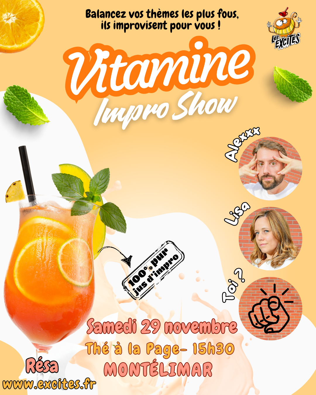 Vitamine impro Show à Thé à la Page le 29/11