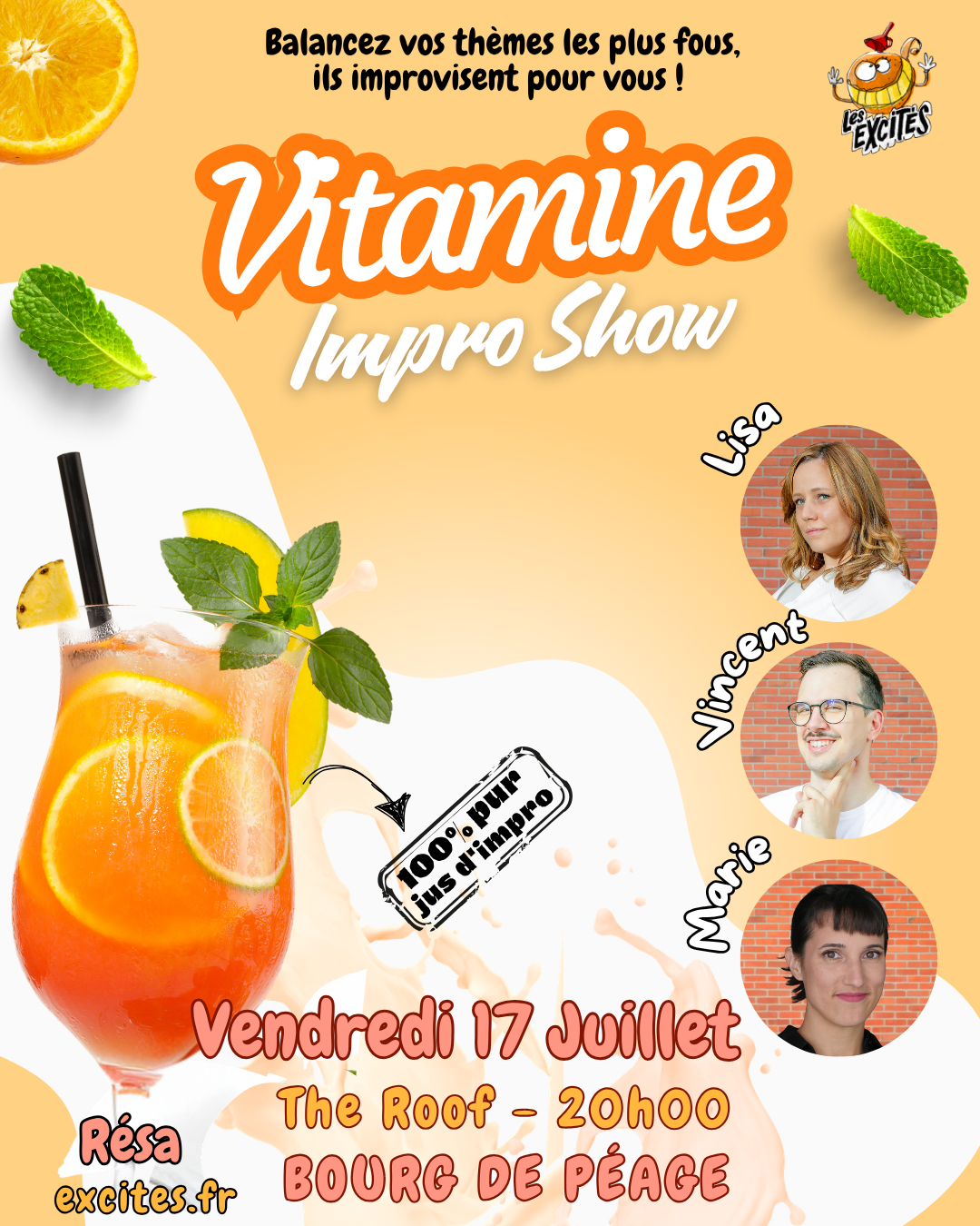 Vitamine Impro Show (Publi Insta 4-5) Vitamine à The Roof